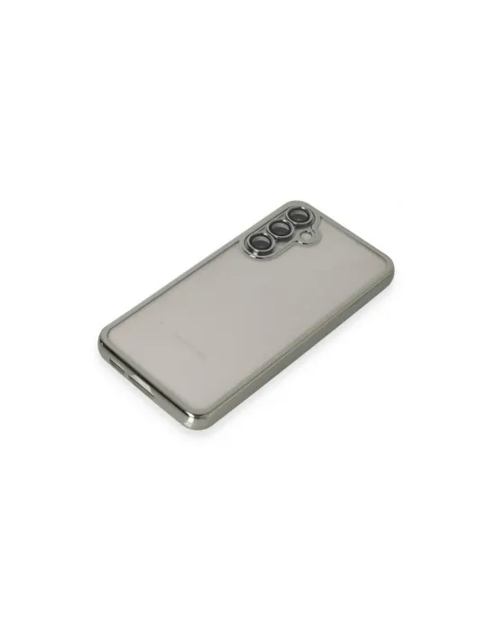 Samsung Galaxy S23 Fe Kılıf Razer Lensli Silikon - Gümüş