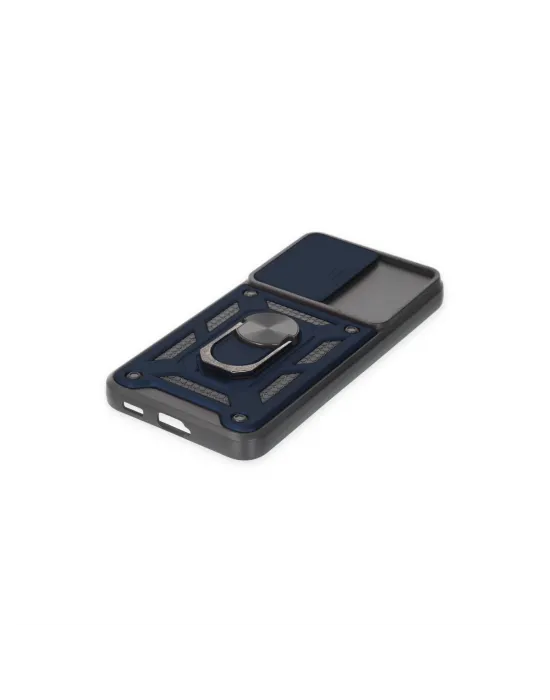 Samsung Galaxy S23 Kılıf Pars Lens Yüzüklü Silikon - Lacivert