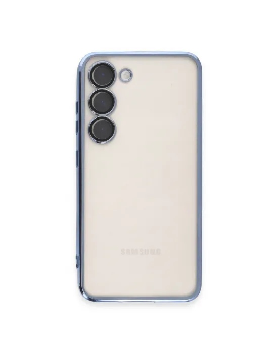 Samsung Galaxy S23 Kılıf Razer Lensli Silikon - Açık Mavi