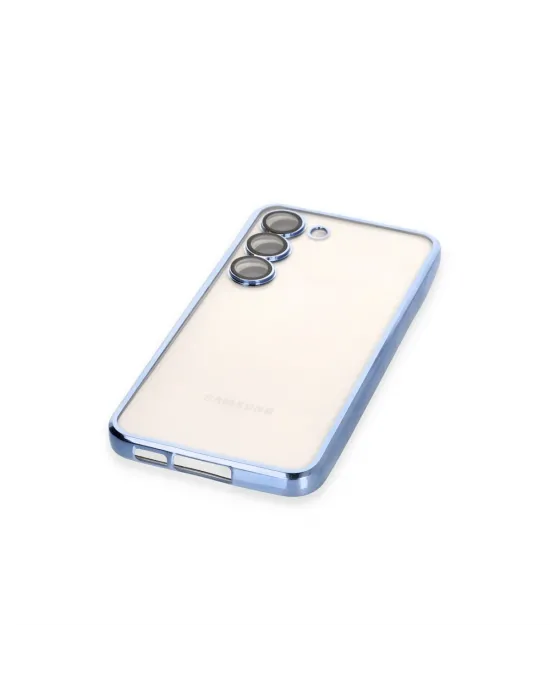 Samsung Galaxy S23 Kılıf Razer Lensli Silikon - Açık Mavi