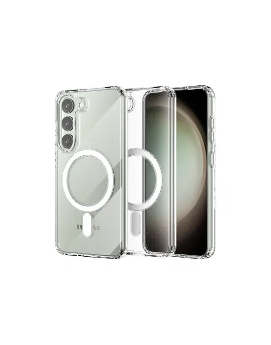 Samsung Galaxy S23 Plus Kılıf Magneticsafe Şeffaf Silikon - Şeffaf