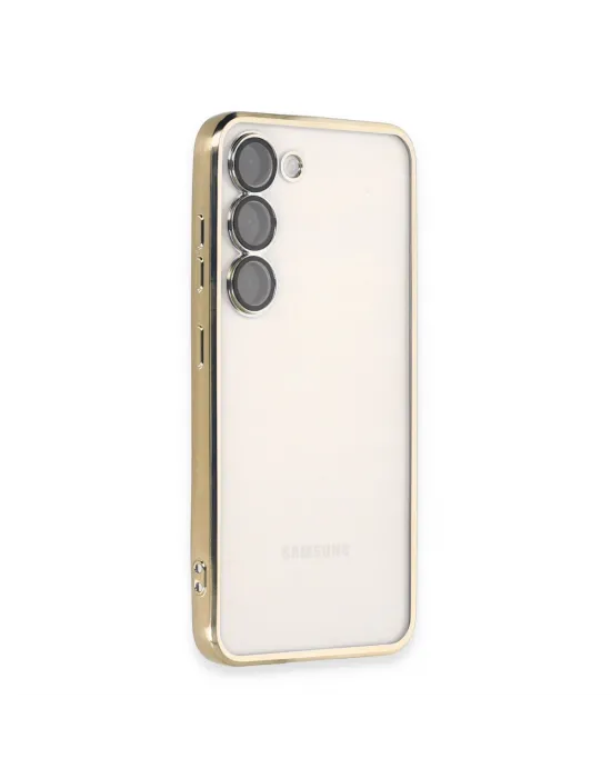 Samsung Galaxy S23 Plus Kılıf Razer Lensli Silikon - Gold