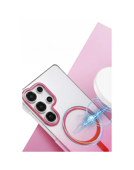Samsung Galaxy S23 Ultra Glossy Magsafe Kapak - Çöl Titanyum
