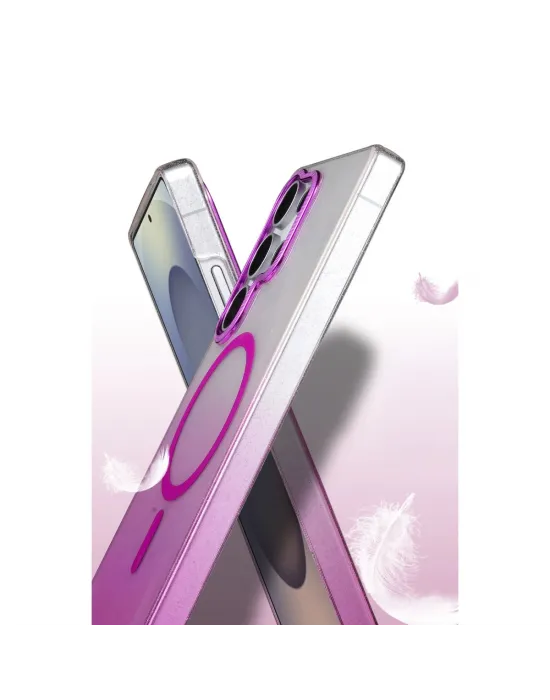 Samsung Galaxy S23 Ultra Glossy Magsafe Kapak - Pembe