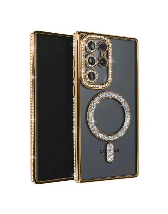 Samsung Galaxy S23 Ultra Joke Simli Magneticsafe Kılıf - Gold