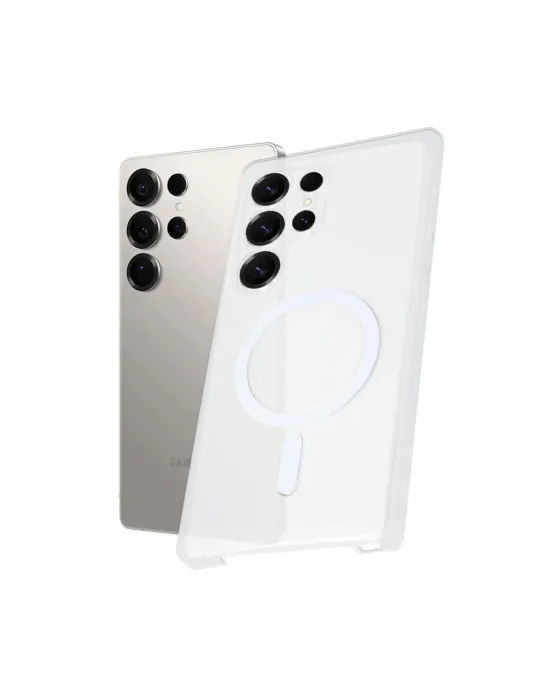 Samsung Galaxy S23 Ultra Kılıf Pc Zara Magsafe Şeffaf Kılıf - Şeffaf