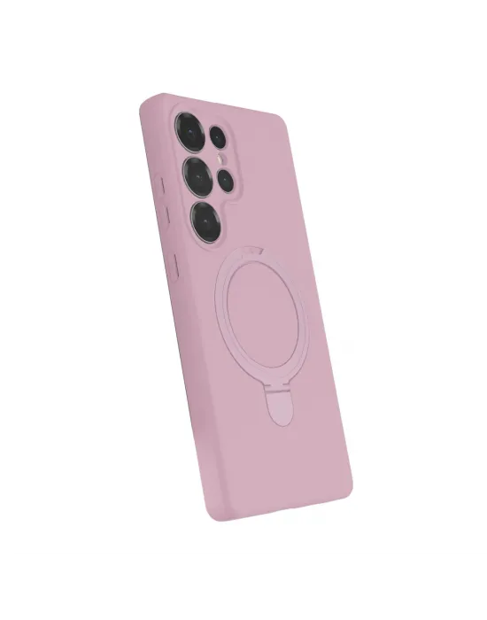 Samsung Galaxy S23 Ultra Regal Magsafe Standlı Kapak - Açık Pembe