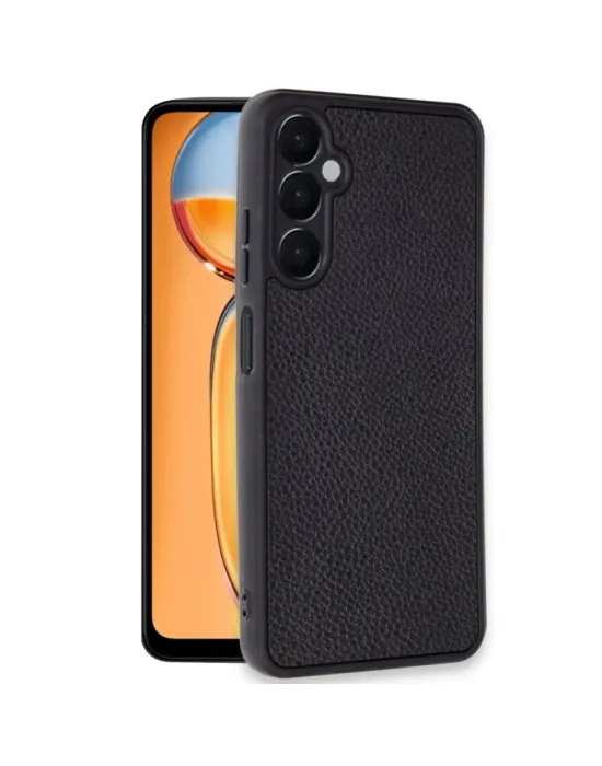 Samsung Galaxy S24 Fe Kılıf Aras Deri Kapak - Siyah