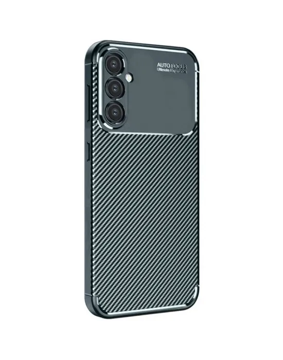 Samsung Galaxy S24 Fe Kılıf Auto Focus Karbon Kapak - Koyu Yeşil