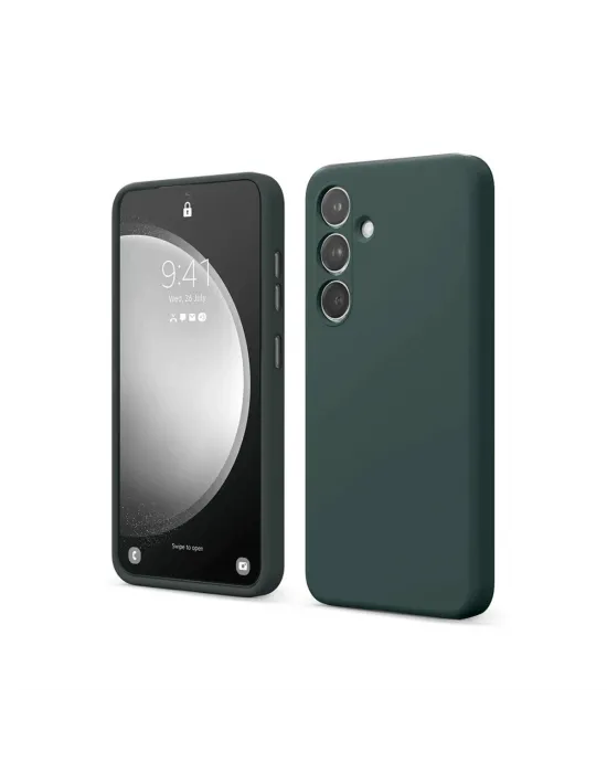 Samsung Galaxy S24 Fe Kılıf First Silikon - Koyu Yeşil