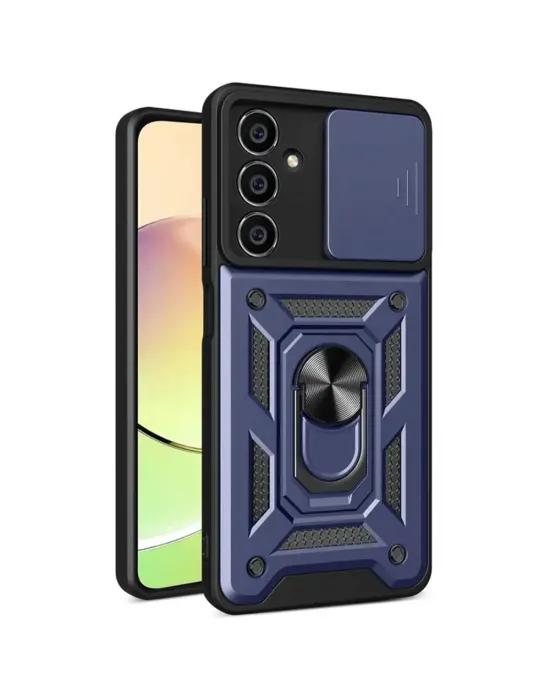 Samsung Galaxy S24 Fe Pars Lens Yüzüklü Silikon - Lacivert