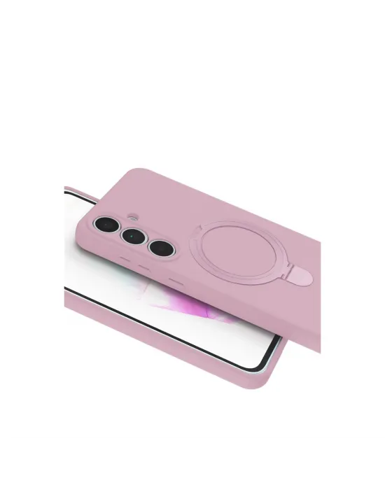 Samsung Galaxy S24 Fe Regal Magsafe Standlı Kapak - Açık Pembe