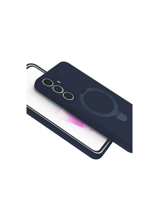 Samsung Galaxy S24 Fe Regal Magsafe Standlı Kapak - Lacivert