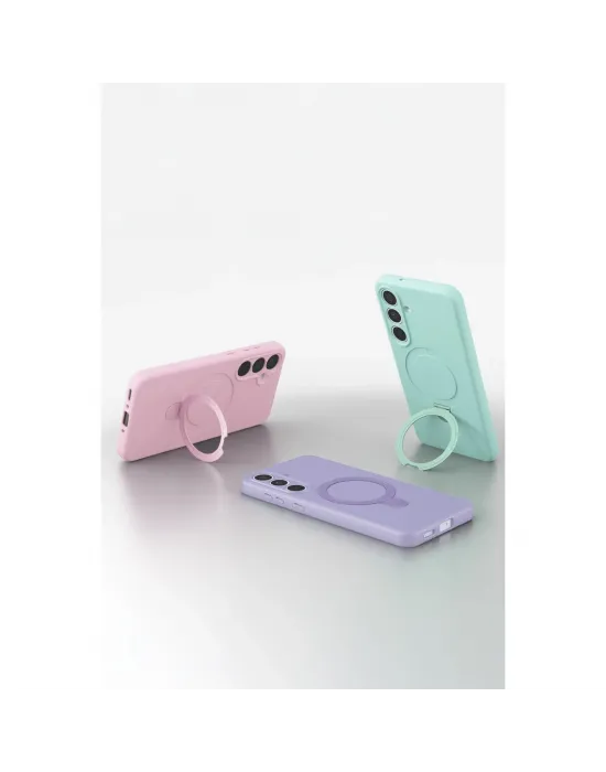Samsung Galaxy S24 Fe Regal Magsafe Standlı Kapak - Lila