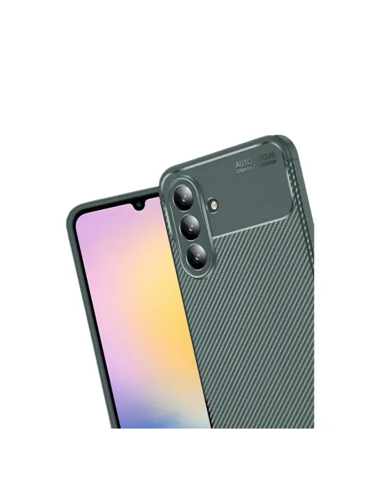 Samsung Galaxy S25 Fe Auto Focus Karbon Kapak - Koyu Yeşil