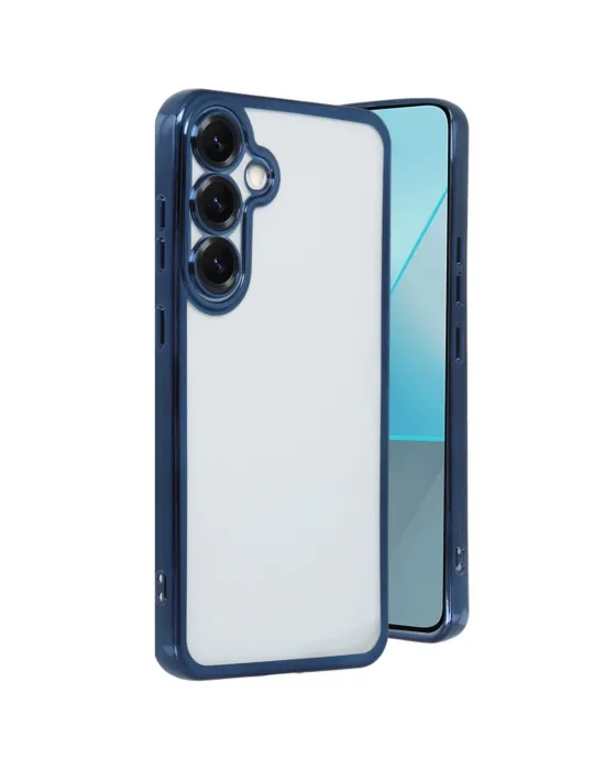 Samsung Galaxy S25 Kılıf Razer Lensli Silikon - Lacivert