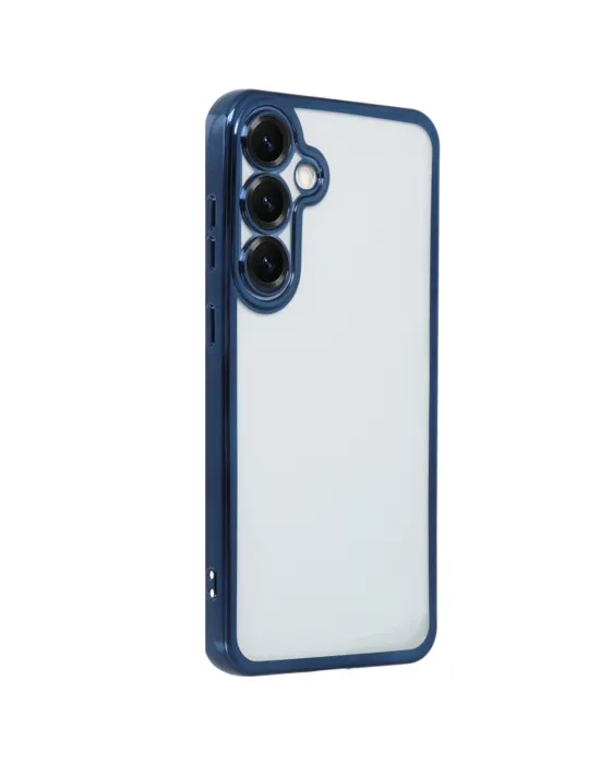 Samsung Galaxy S25 Kılıf Razer Lensli Silikon - Lacivert