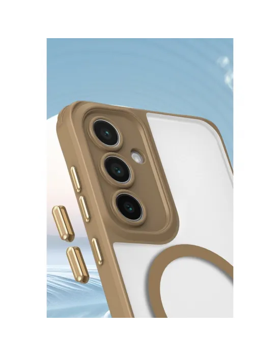 Samsung Galaxy S25 Plus Kılıf Enka Magsafe Silikon Kılıf - Şeffaf