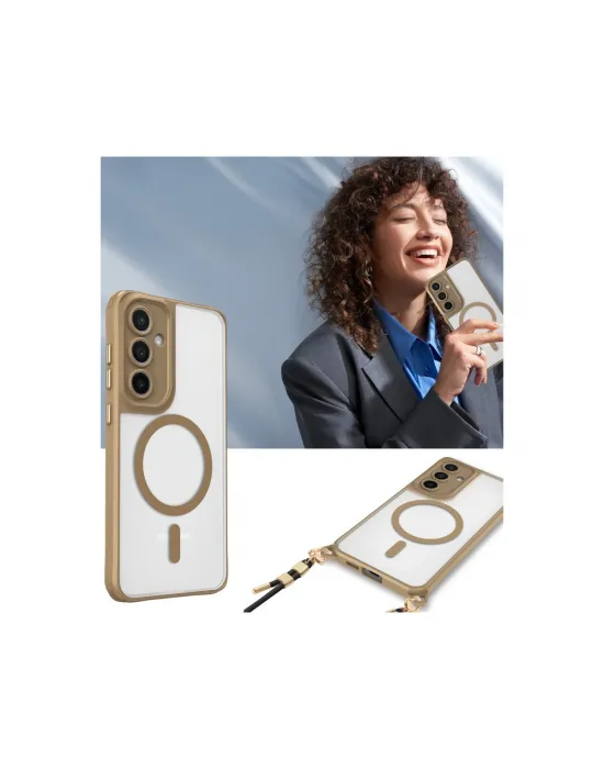 Samsung Galaxy S25 Plus Kılıf Enka Magsafe Silikon Kılıf - Şeffaf