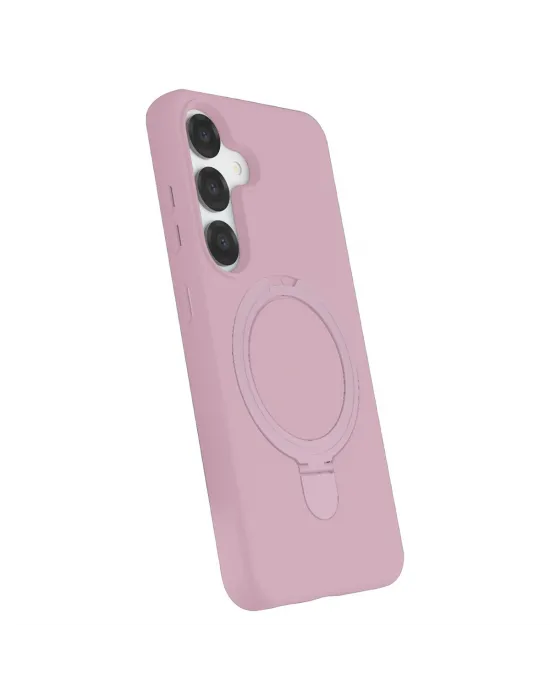 Samsung Galaxy S25 Regal Magsafe Standlı Kapak - Açık Pembe