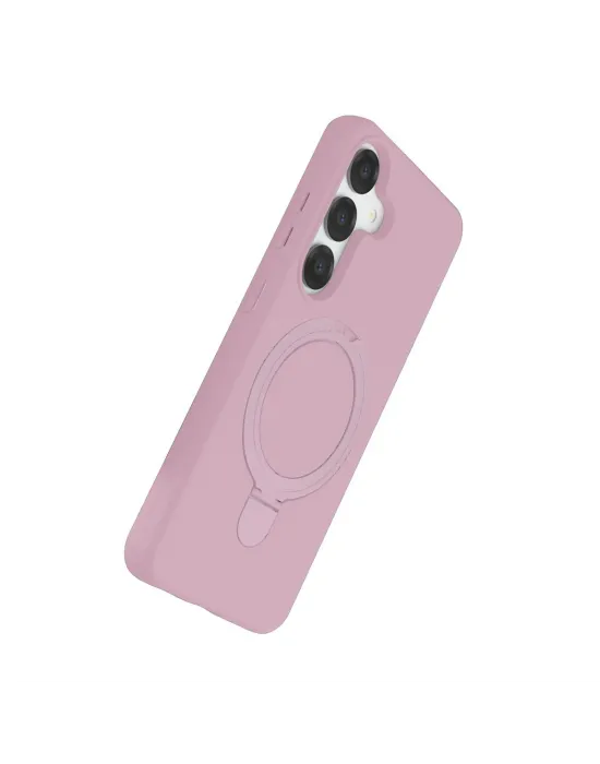Samsung Galaxy S25 Regal Magsafe Standlı Kapak - Açık Pembe