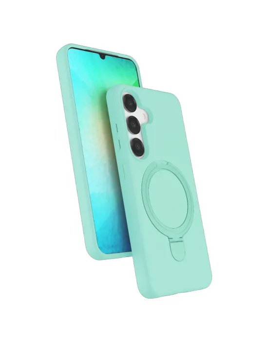 Samsung Galaxy S25 Regal Magsafe Standlı Kapak - Su Yeşili
