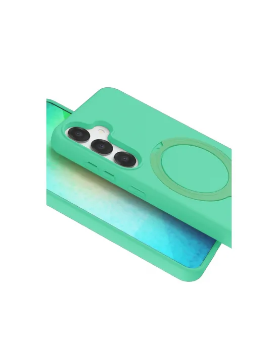 Samsung Galaxy S25 Regal Magsafe Standlı Kapak - Yeşil