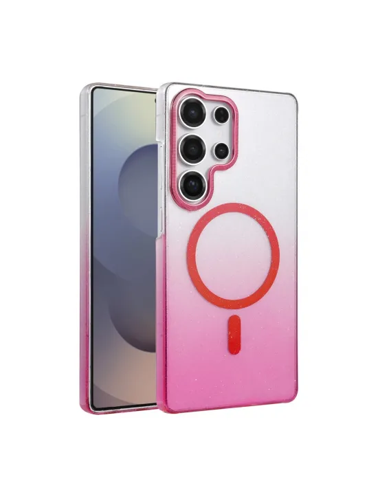 Samsung Galaxy S25 Ultra Glossy Magsafe Kapak - Pembe