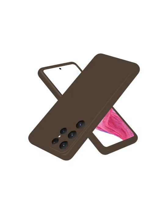 Samsung Galaxy S25 Ultra Kılıf First Silikon - Kahverengi