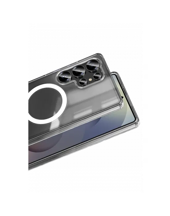 Samsung Galaxy S25 Ultra Kılıf Magneticsafe Şeffaf Silikon - Şeffaf