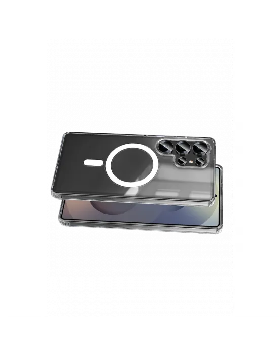 Samsung Galaxy S25 Ultra Kılıf Magneticsafe Şeffaf Silikon - Şeffaf
