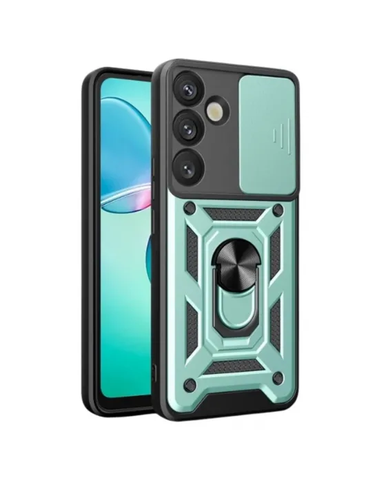 Samsung Galaxy S26 Pars Lens Yüzüklü Silikon - Yeşil