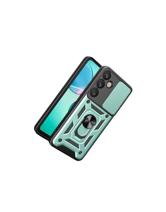 Samsung Galaxy S26 Pars Lens Yüzüklü Silikon - Yeşil