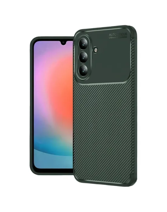Samsung Galaxy S26 Plus Auto Focus Karbon Kapak - Koyu Yeşil