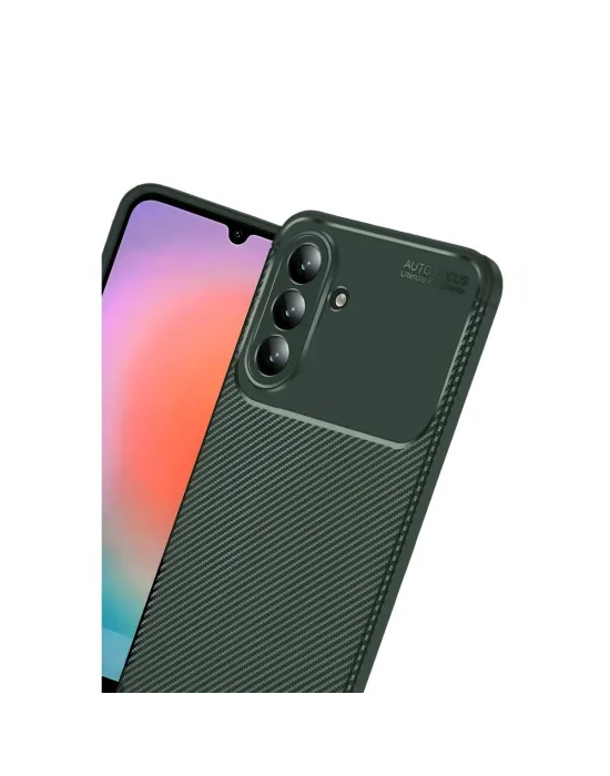 Samsung Galaxy S26 Plus Auto Focus Karbon Kapak - Koyu Yeşil