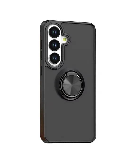 Samsung Galaxy S26 Plus Montreal Yüzüklü Silikon Kapak - Siyah
