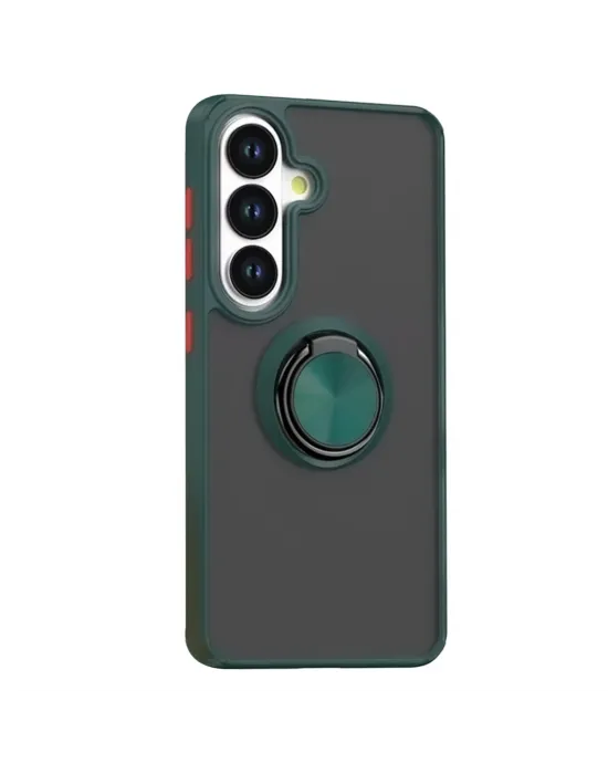 Samsung Galaxy S26 Plus Montreal Yüzüklü Silikon Kapak - Yeşil