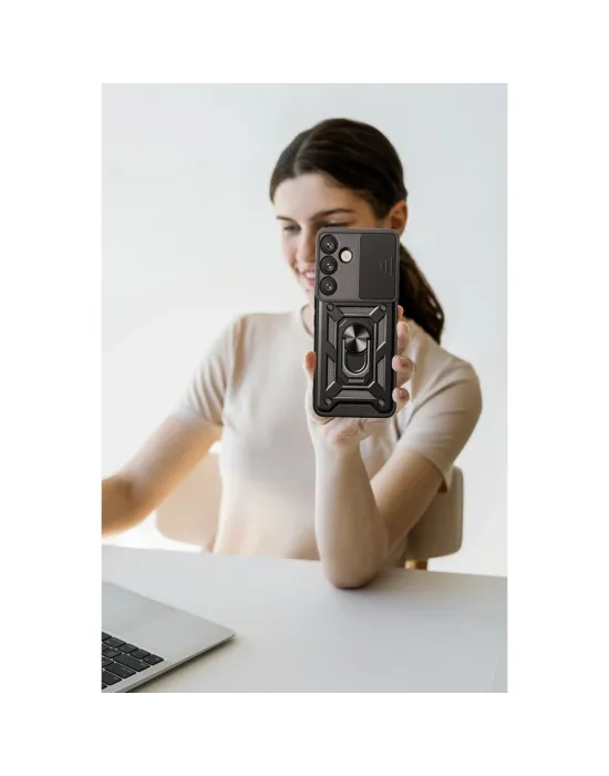 Samsung Galaxy S26 Plus Pars Lens Yüzüklü Silikon - Lacivert