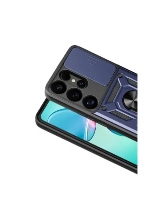 Samsung Galaxy S26 Ultra Pars Lens Yüzüklü Silikon - Lacivert