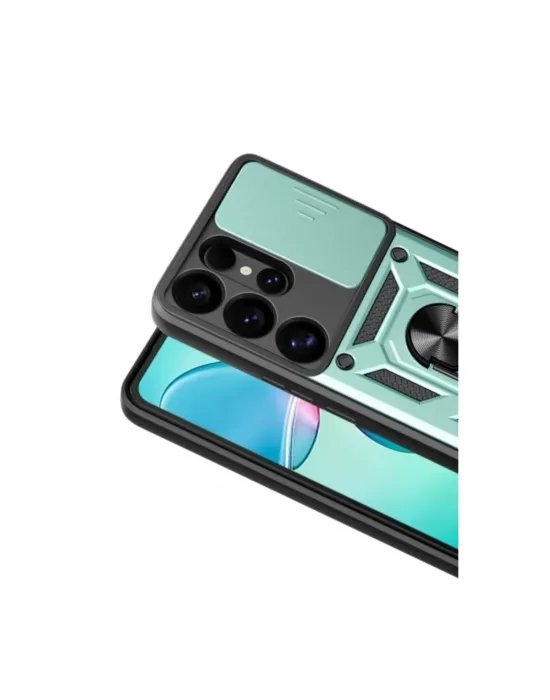 Samsung Galaxy S26 Ultra Pars Lens Yüzüklü Silikon - Yeşil