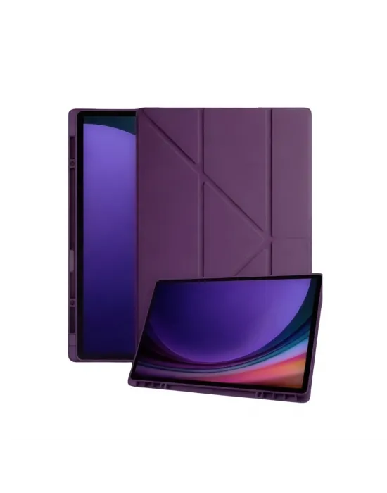 Samsung Galaxy Tab A11 Kalemlikli Mars Tablet Kılıfı - Mürdüm