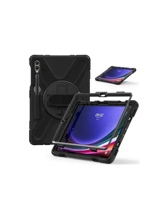 Samsung Galaxy X610 Tab S9 Fe Plus 12.4 Kılıf Amazing Tablet Kapak - Siyah