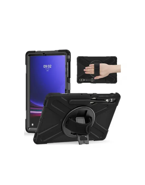 Samsung Galaxy X610 Tab S9 Fe Plus 12.4 Kılıf Amazing Tablet Kapak - Siyah