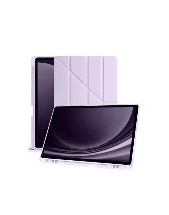 Samsung Galaxy X610 Tab S9 Fe Plus 12.4 Kılıf Kalemlikli Mars Tablet Kılıfı - Lila