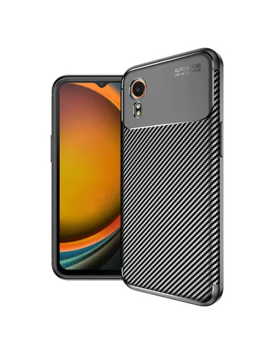 Samsung Galaxy Xcover 7 Kılıf Auto Focus Karbon Kapak - Siyah