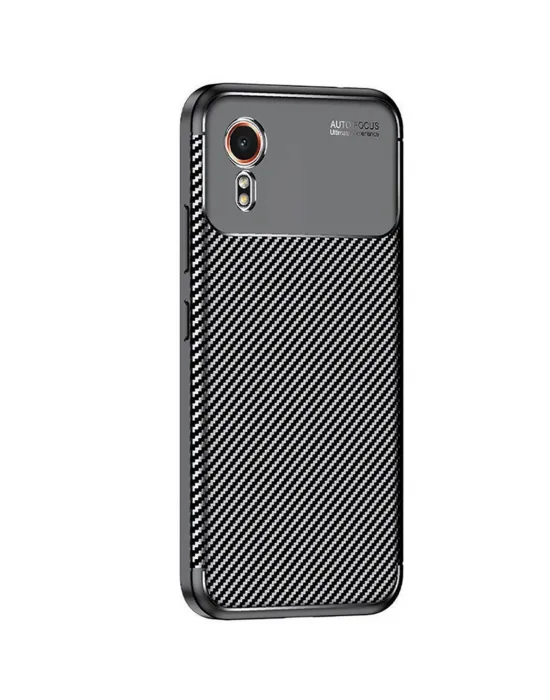 Samsung Galaxy Xcover 7 Kılıf Auto Focus Karbon Kapak - Siyah