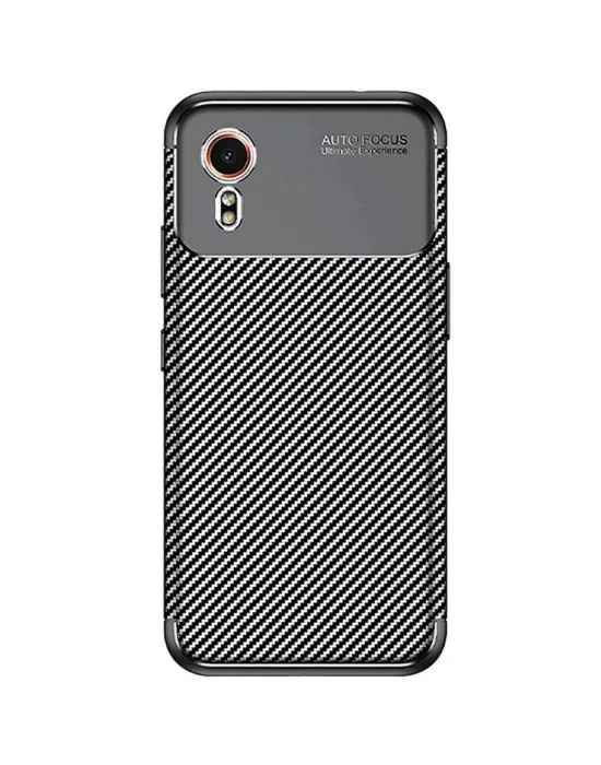 Samsung Galaxy Xcover 7 Kılıf Auto Focus Karbon Kapak - Siyah