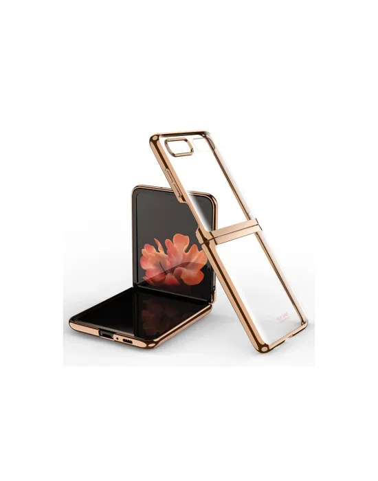 Samsung Galaxy Z Flip 4 Kılıf Fold Element Kapak - Gold
