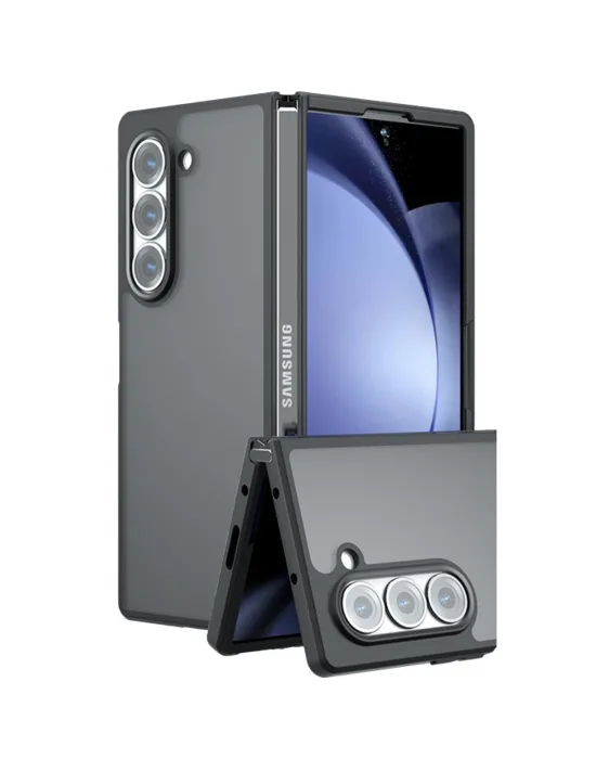 Samsung Galaxy Z Fold 5 Kılıf Blur Fold Kapak - Mat Siyah