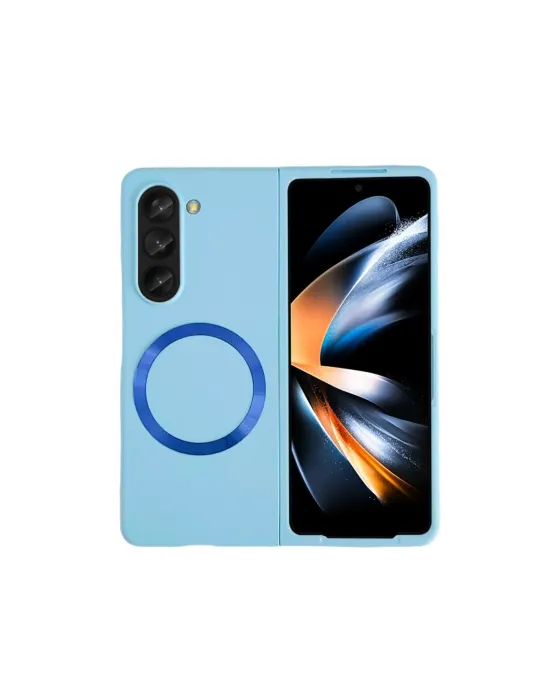 Samsung Galaxy Z Fold 5 Kılıf Mata Fold Kapak - Sierra Blue